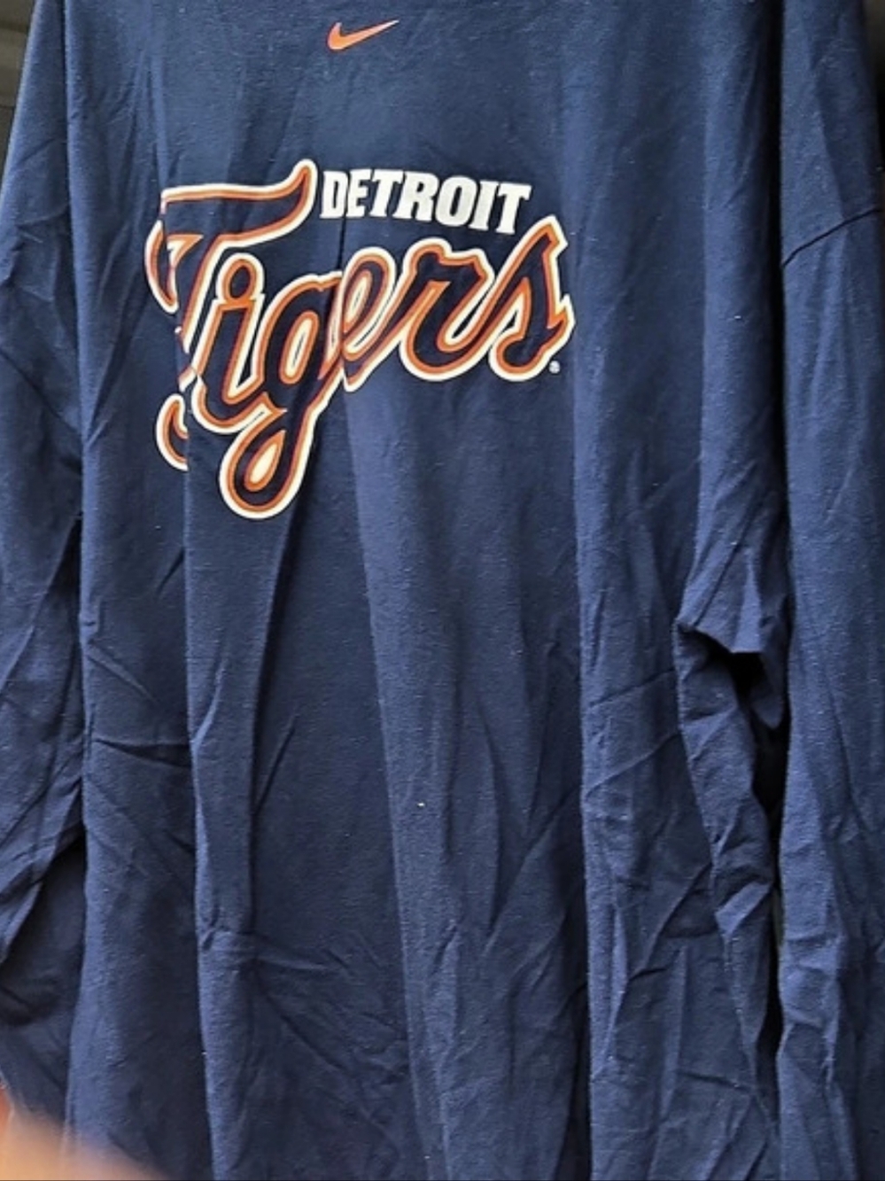 Nike MLB Detroit Tigers Long Sleeve T-Shirt Blue & Orange